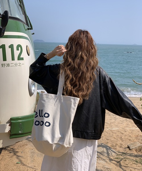 SANSeLF（サンセルフ）の「【SANSeLF】コットンキャンバスロゴトートバッグ saa25a149（トートバッグ・レディース・オレンジ/ホワイト/ブラック/ブルー・FREE）」の9枚目の写真