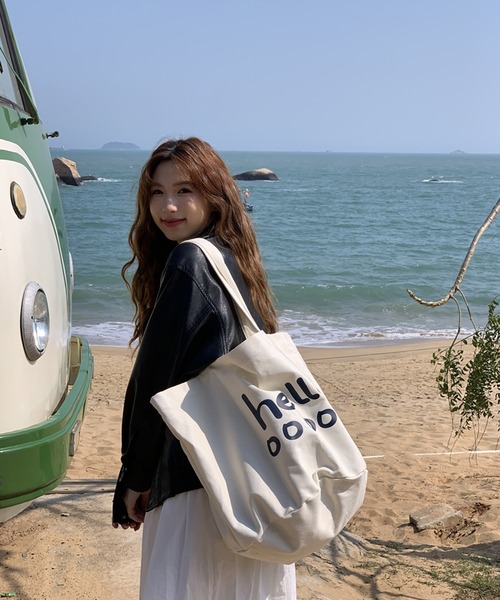 SANSeLF（サンセルフ）の「【SANSeLF】コットンキャンバスロゴトートバッグ saa25a149（トートバッグ・レディース・オレンジ/ホワイト/ブラック/ブルー・FREE）」の10枚目の写真