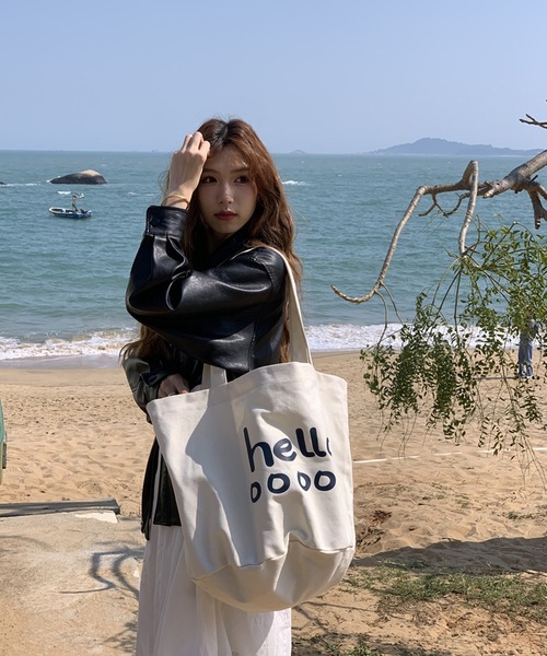 SANSeLF（サンセルフ）の「【SANSeLF】コットンキャンバスロゴトートバッグ saa25a149（トートバッグ・レディース・オレンジ/ホワイト/ブラック/ブルー・FREE）」の11枚目の写真