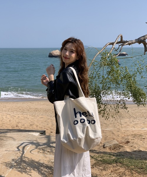 SANSeLF（サンセルフ）の「【SANSeLF】コットンキャンバスロゴトートバッグ saa25a149（トートバッグ・レディース・オレンジ/ホワイト/ブラック/ブルー・FREE）」の12枚目の写真