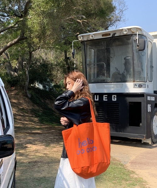 SANSeLF（サンセルフ）の「【SANSeLF】コットンキャンバスロゴトートバッグ saa25a149（トートバッグ・レディース・オレンジ/ホワイト/ブラック/ブルー・FREE）」の13枚目の写真