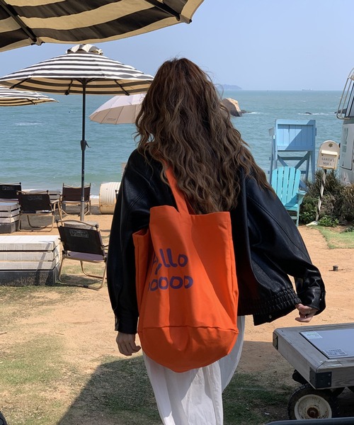 SANSeLF（サンセルフ）の「【SANSeLF】コットンキャンバスロゴトートバッグ saa25a149（トートバッグ・レディース・オレンジ/ホワイト/ブラック/ブルー・FREE）」の14枚目の写真