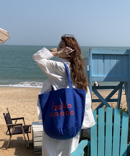 SANSeLF（サンセルフ）の「【SANSeLF】コットンキャンバスロゴトートバッグ saa25a149（トートバッグ・レディース・オレンジ/ホワイト/ブラック/ブルー・FREE）」の17枚目の写真