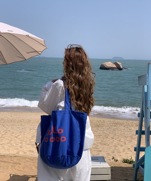 SANSeLF（サンセルフ）の「【SANSeLF】コットンキャンバスロゴトートバッグ saa25a149（トートバッグ・レディース・オレンジ/ホワイト/ブラック/ブルー・FREE）」の18枚目の写真