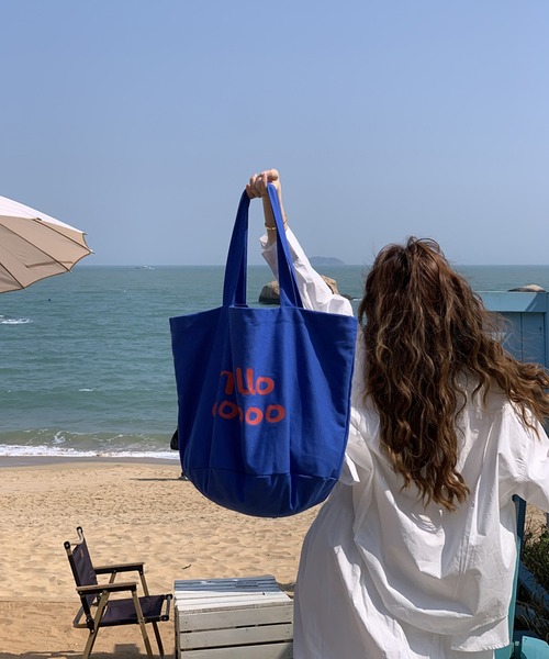 SANSeLF（サンセルフ）の「【SANSeLF】コットンキャンバスロゴトートバッグ saa25a149（トートバッグ・レディース・オレンジ/ホワイト/ブラック/ブルー・FREE）」の19枚目の写真