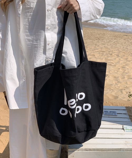 SANSeLF（サンセルフ）の「【SANSeLF】コットンキャンバスロゴトートバッグ saa25a149（トートバッグ・レディース・オレンジ/ホワイト/ブラック/ブルー・FREE）」の7枚目の写真