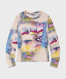 Fallett（ファレット）の「ユースグラフィティタイトトップアイボリー（Tシャツ/カットソー）」