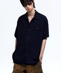 RSSC（アールエスエスシー）の「RIVET GEOMERTIC HALF SHIRT - NAVY（シャツ/ブラウス）」