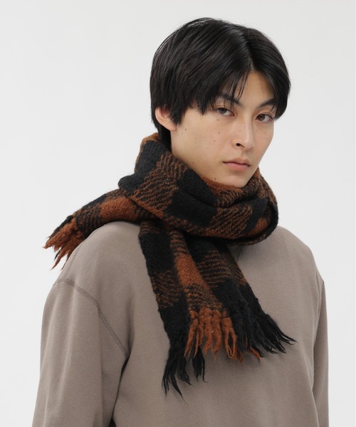 CHUNKY WOOL CHECK SCARF（ストール/ショール）｜MHL.（エムエイチエル