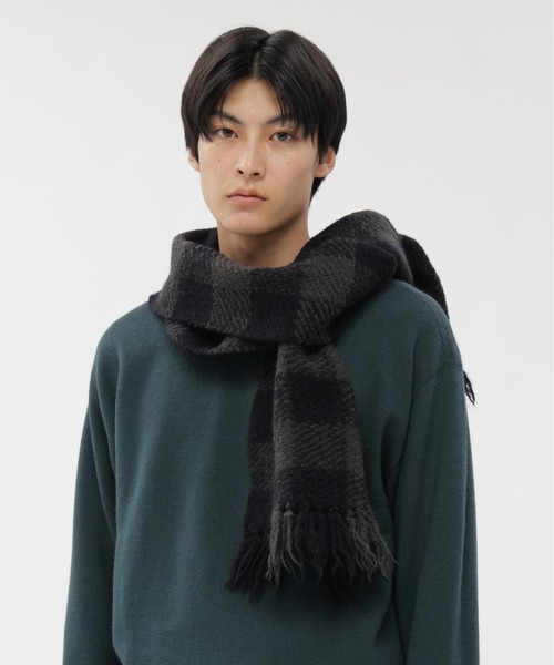 CHUNKY WOOL CHECK SCARF（ストール/ショール）｜MHL.（エムエイチエル