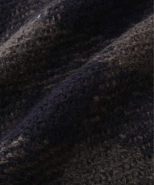 MHL.（エムエイチエル）の「CHUNKY WOOL CHECK SCARF（ストール/ショール・レディース・ブラック/チャコール・FREE）」の12枚目の写真