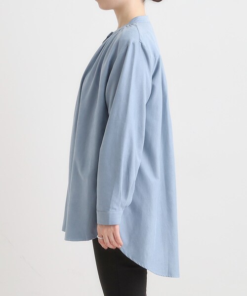 SHOO・LA・RUE(シューラルー)の「【洗濯機可/S-LL】程よくゆるり マイクロコールチュニック(チュニック・レディース・ネイビー/ライトブルー/アイボリー・04/03/02/01)」の17枚目の写真