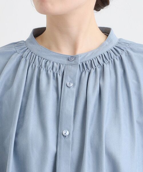 SHOO・LA・RUE(シューラルー)の「【洗濯機可/S-LL】程よくゆるり マイクロコールチュニック(チュニック・レディース・ネイビー/ライトブルー/アイボリー・04/03/02/01)」の19枚目の写真