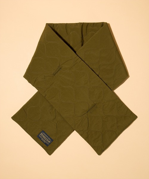 PENDLETON（ペンドルトン）の「【 PENDLETON / ペンドルトン 】キルティング中綿マフラー（マフラー・レディース・ブラック/オリーブ・FREE）」の2枚目の写真