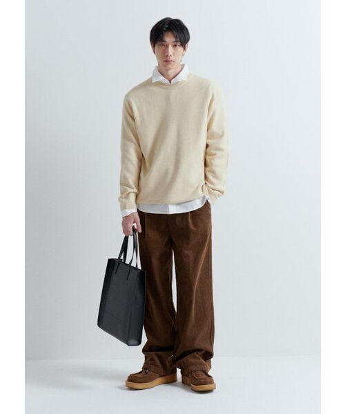 MUSINSA STANDARD（ムシンサスタンダード）の「ワンタックワイドコーデュロイバンディングパンツ[ブラウン]（その他パンツ・メンズ・その他・36/34/32/30/26/28/40/38/42）」の9枚目の写真