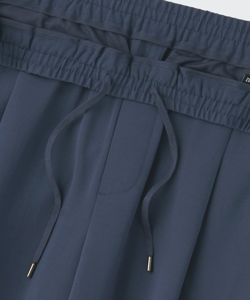 MUSINSA STANDARD（ムシンサスタンダード）の「リネンライクワンタックワイドバンディングパンツ[ブルーグレー]（その他パンツ・メンズ・その他・30/26/28/40/38/42/36/34/32）」の5枚目の写真
