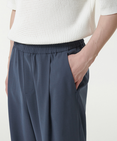 MUSINSA STANDARD（ムシンサスタンダード）の「リネンライクワンタックワイドバンディングパンツ[ブルーグレー]（その他パンツ・メンズ・その他・30/26/28/40/38/42/36/34/32）」の6枚目の写真