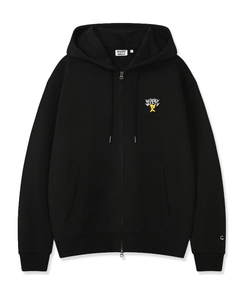 Wacky WiLLy(ワッキーウィリー)の「ベーシックロゴフードジップアップブラック(パーカー・レディース・その他・X-SMALL/SMALL/MEDIUM/LARGE/X-LARGE)」の1枚目の写真