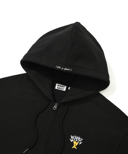 Wacky WiLLy(ワッキーウィリー)の「ベーシックロゴフードジップアップブラック(パーカー・レディース・その他・X-SMALL/SMALL/MEDIUM/LARGE/X-LARGE)」の4枚目の写真