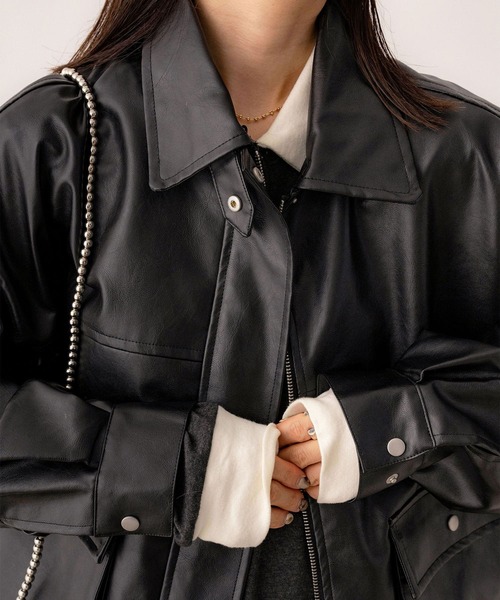 セール】【NOAHL】3wayフェイクレザージャケット（ブルゾン）｜NOAHL