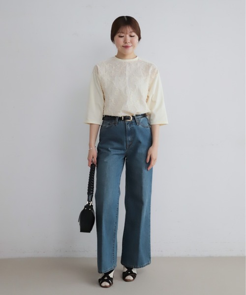 NOMBRE IMPAIR（ノンブルアンペール）の「【予約】リトルリーフJQ　カットコンビP/O（Tシャツ/カットソー・レディース・キナリ・FREE）」の8枚目の写真