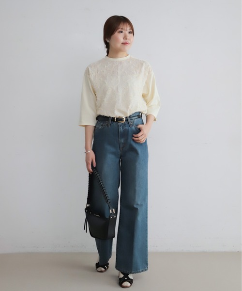 NOMBRE IMPAIR（ノンブルアンペール）の「【予約】リトルリーフJQ　カットコンビP/O（Tシャツ/カットソー・レディース・キナリ・FREE）」の10枚目の写真