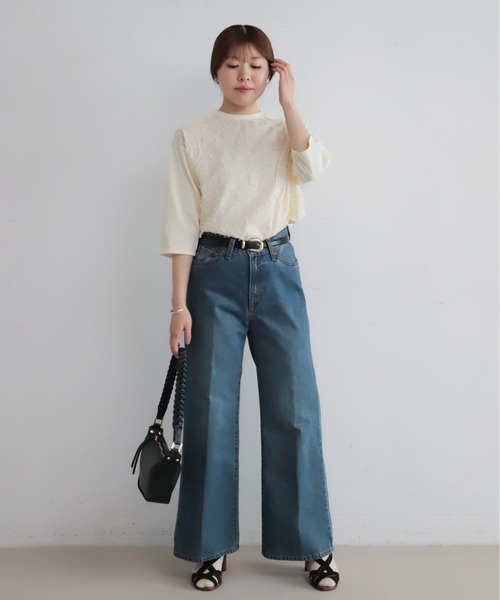 NOMBRE IMPAIR（ノンブルアンペール）の「【予約】リトルリーフJQ　カットコンビP/O（Tシャツ/カットソー・レディース・キナリ・FREE）」の3枚目の写真