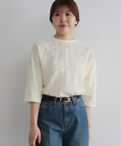 NOMBRE IMPAIR（ノンブルアンペール）の「【予約】リトルリーフJQ　カットコンビP/O（Tシャツ/カットソー・レディース・キナリ・FREE）」の12枚目の写真