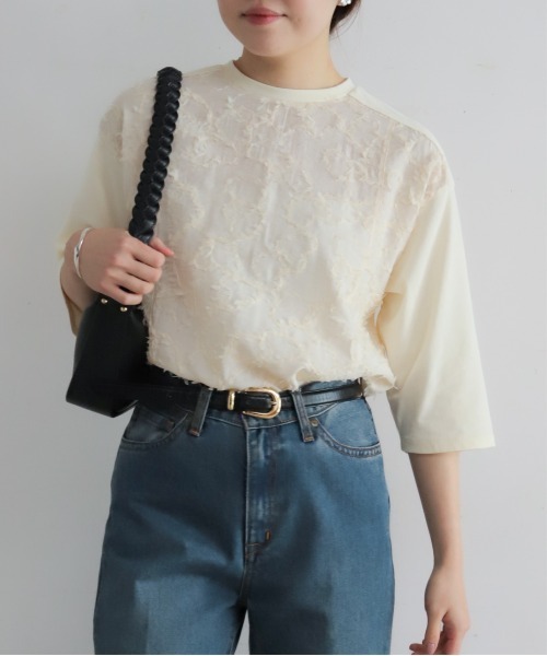 NOMBRE IMPAIR（ノンブルアンペール）の「【予約】リトルリーフJQ　カットコンビP/O（Tシャツ/カットソー・レディース・キナリ・FREE）」の5枚目の写真