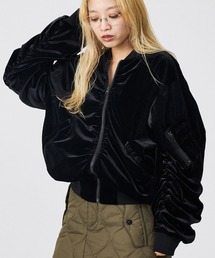 Rouge vif la cle | 【Keena/キーナ】ベルベットMA-1/アウター/ベロア/お出かけ【WEB限定】(MA-1)