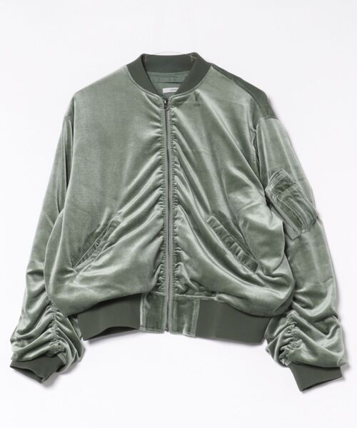 Rouge vif la cle(ルージュヴィフラクレ)の「【Keena/キーナ】ベルベットMA-1/アウター/ベロア/お出かけ【WEB限定】(MA-1・レディース・グリーン/ブラック・フリー)」の11枚目の写真