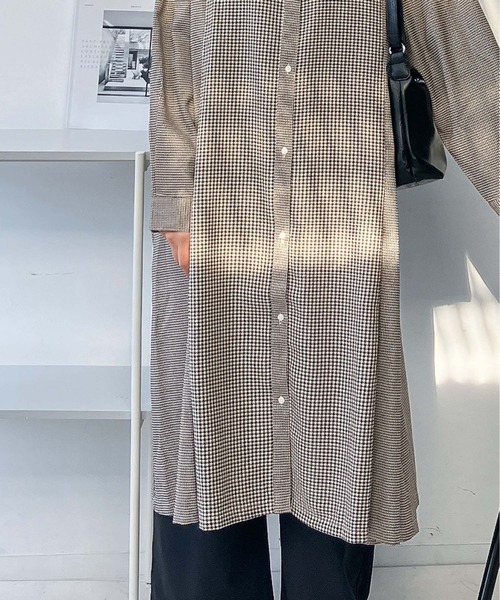 AS KNOW AS plus（アズノゥアズプラス）の「♪パネルタックミックスワンピ―ス（ワンピース・レディース・ブラック系/ダークグリーン系/ネイビー系/ブラウン系・FREE）」の7枚目の写真