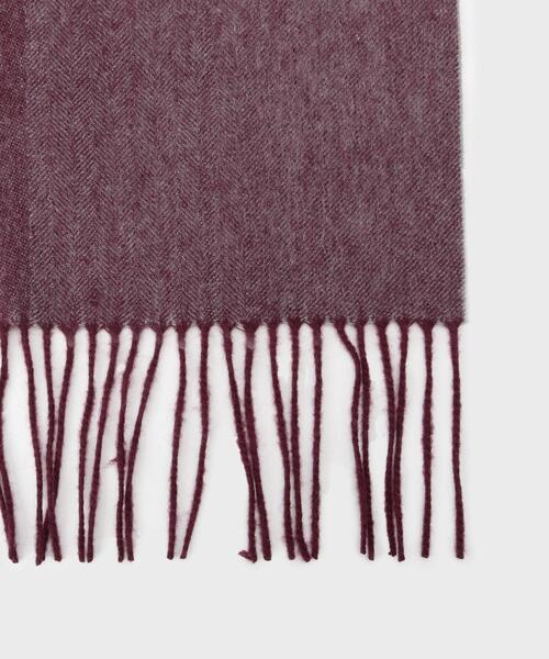 TAKEO KIKUCHI（タケオキクチ）の「【ラッピング巾着セット】カシミヤブレンド リバーシブルマフラー（マフラー・メンズ・ライトブルー/ブラック/ネイビー/モスグリーン/ボルドー・00）」の9枚目の写真