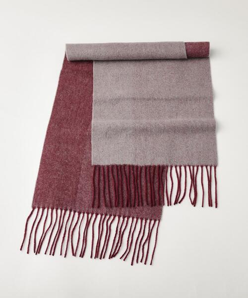 TAKEO KIKUCHI（タケオキクチ）の「【ラッピング巾着セット】カシミヤブレンド リバーシブルマフラー（マフラー・メンズ・ライトブルー/ブラック/ネイビー/モスグリーン/ボルドー・00）」の11枚目の写真