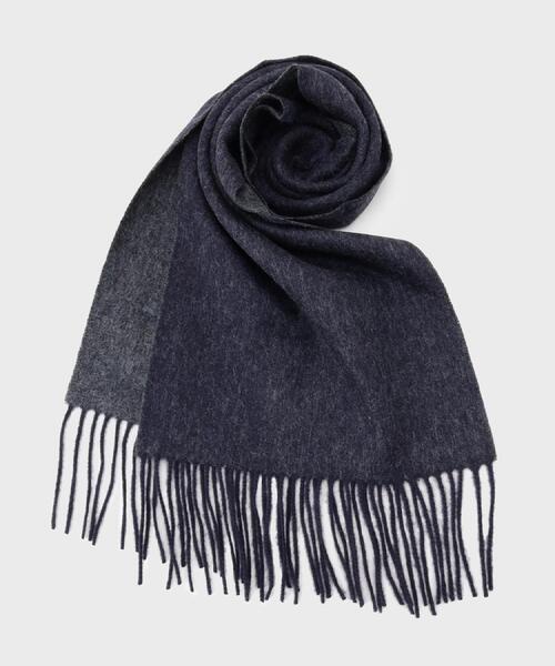 TAKEO KIKUCHI（タケオキクチ）の「【ラッピング巾着セット】カシミヤブレンド リバーシブルマフラー（マフラー・メンズ・ライトブルー/ブラック/ネイビー/モスグリーン/ボルドー・00）」の15枚目の写真