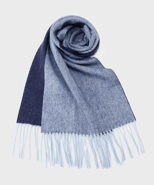 TAKEO KIKUCHI（タケオキクチ）の「【ラッピング巾着セット】カシミヤブレンド リバーシブルマフラー（マフラー・メンズ・ライトブルー/ブラック/ネイビー/モスグリーン/ボルドー・00）」の18枚目の写真