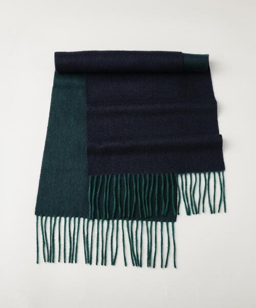 TAKEO KIKUCHI（タケオキクチ）の「【ラッピング巾着セット】カシミヤブレンド リバーシブルマフラー（マフラー・メンズ・ライトブルー/ブラック/ネイビー/モスグリーン/ボルドー・00）」の22枚目の写真