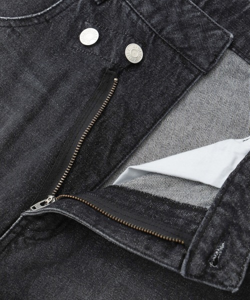 X-girl（エックスガール）の「ASYMMETRIC WAIST BARREL LEG DENIM PANTS（デニムパンツ・レディース・ブラック/ライトインディゴブルー・S/M）」の20枚目の写真