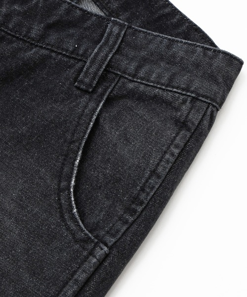 X-girl（エックスガール）の「ASYMMETRIC WAIST BARREL LEG DENIM PANTS（デニムパンツ・レディース・ブラック/ライトインディゴブルー・S/M）」の21枚目の写真