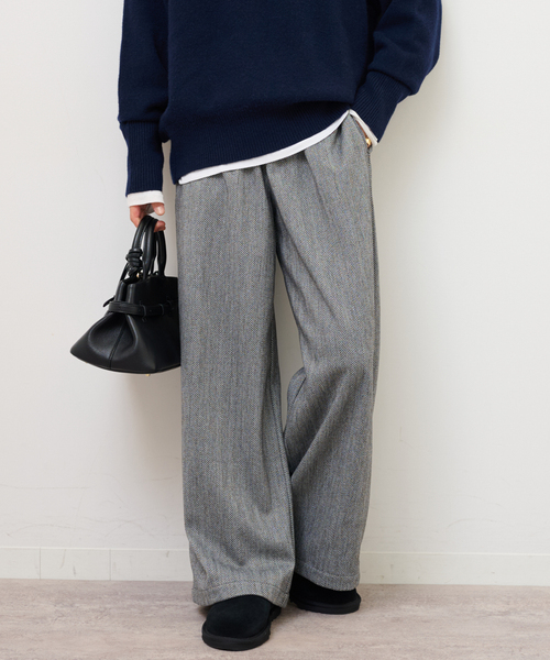 JOURNAL STANDARD relume(ジャーナルスタンダード レリューム)の「《追加》圧縮起毛イージーパンツ(その他パンツ・レディース・チャコールグレー/ブラックミックス/ブラウン/ライトグレー・38/36)」の2枚目の写真
