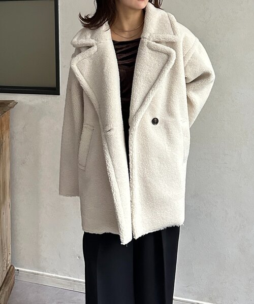 Thevon（ゼボン）の「Fムートンタックミドルダブルコート（ムートン