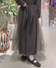 チュールレイヤードスカート