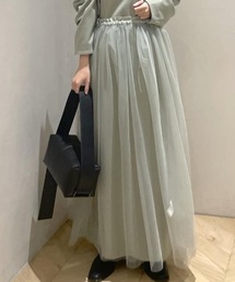 チュールレイヤードスカート