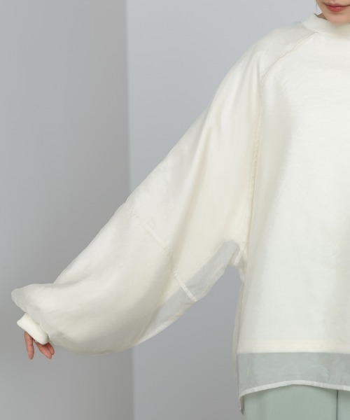 Bab（バブ）の「【累計お気入り10,000人突破！】シアーレイヤード裏毛スウェット（スウェット・レディース・ピンク/グリーン/アイボリー/杢グレー/ブラウン系その他2・FREE）」の16枚目の写真