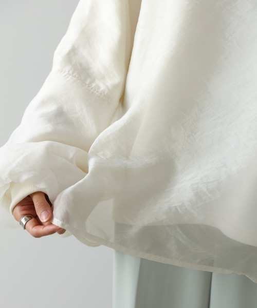 Bab（バブ）の「【累計お気入り10,000人突破！】シアーレイヤード裏毛スウェット（スウェット・レディース・ピンク/グリーン/アイボリー/杢グレー/ブラウン系その他2・FREE）」の17枚目の写真