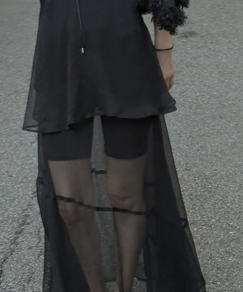 Ameri（アメリ）の「AIRY SHEER LACE CAMISOLE（キャミソール・レディース・ホワイト/ブラック/ブルー・SMALL/MEDIUM）」の12枚目の写真