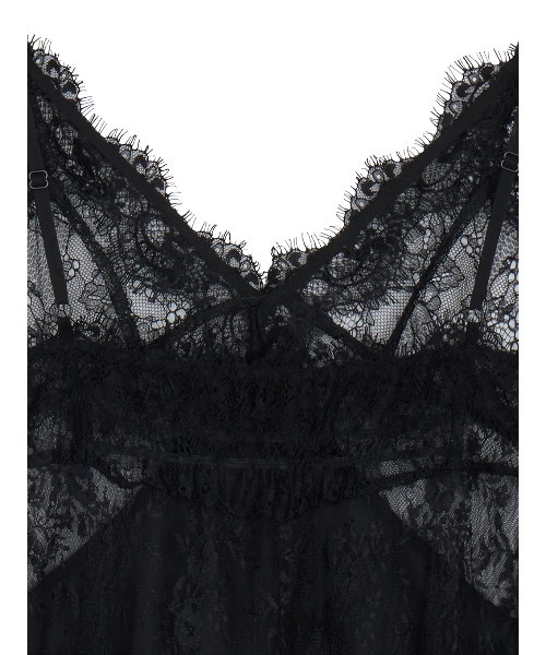 新品☆Ameri AIRY SHEER LACE CAMISOLE ブラック M 【公式通販】