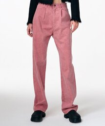 Pigment Pintuck Denim Pants Pink