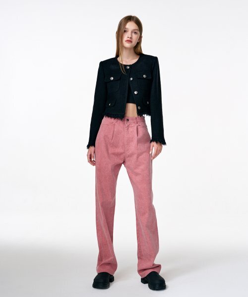 ETMON(エトモン)の「Pigment Pintuck Denim Pants Pink(デニムパンツ・レディース・その他・MEDIUM/LARGE)」の5枚目の写真