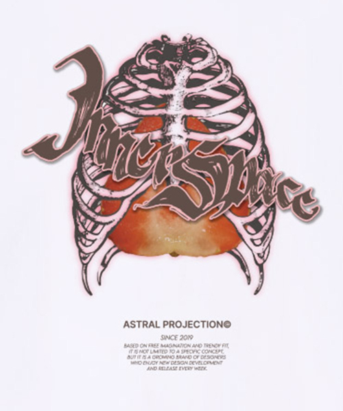 ASTRAL PROJECTION（アストラルプロジェクション）の「[オーバーサイズ]イナー スペース 13番手 綿 ラウンドネック 半袖Tシャツ_ホワイト（Tシャツ/カットソー・メンズ・その他・MEDIUM/X-LARGE/XX-LARGE/LARGE）」の3枚目の写真